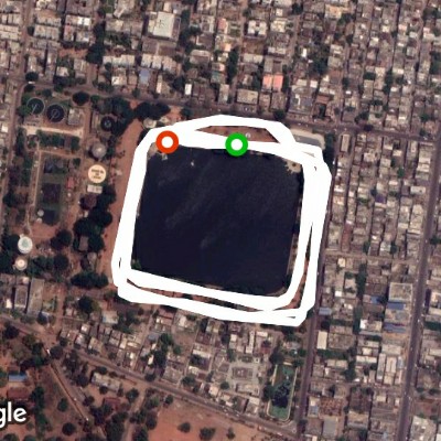 Vivekananda Park walking route map in Kakinada