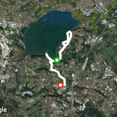 Precampel Park walking route map in Via Don Monza