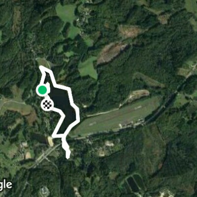 Lake of Deiro walking route map in Darnets