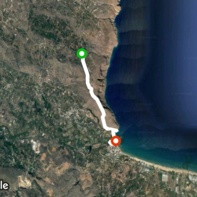 Likotinara Giorgioupolis walking route map in Vamos