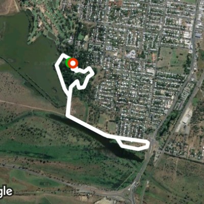 Rockhampton Botanical Gardens walking route map in The Range