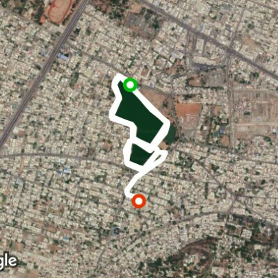 Rangarayudu cheruvu park walking route map in Ongole