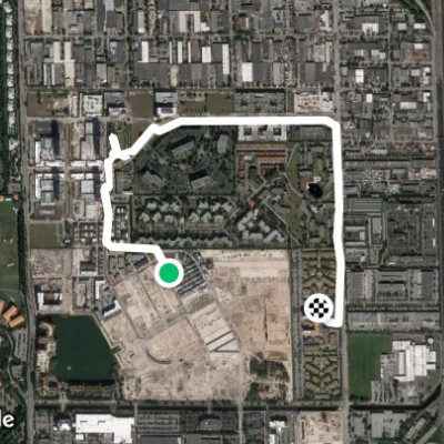 Doral Gardens - Downtown Doral Park walking route map in Virginia Gardens