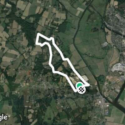 St Jean chapel by the great descent walking route map in Redon