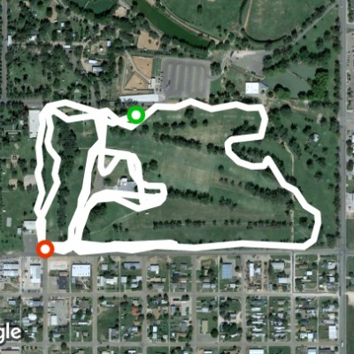 Bell Park walking route map in Clovis