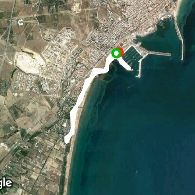 Marina walking route map in Manfredonia
