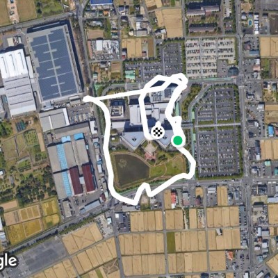 Kasugai Municipal Hospital, Nagoya Outer Loop Line walking route map in Kasugai