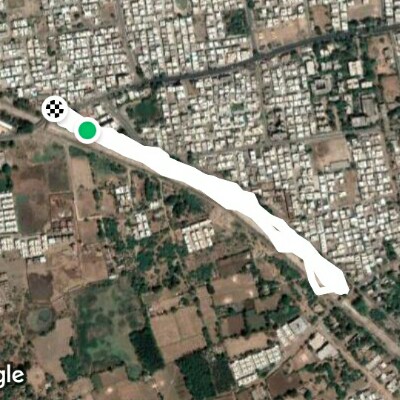 Walking Garden/Park walking route map in Nadiad