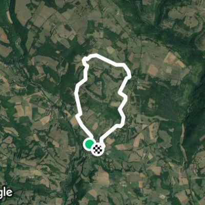 Ginals walking route map in Verfeil