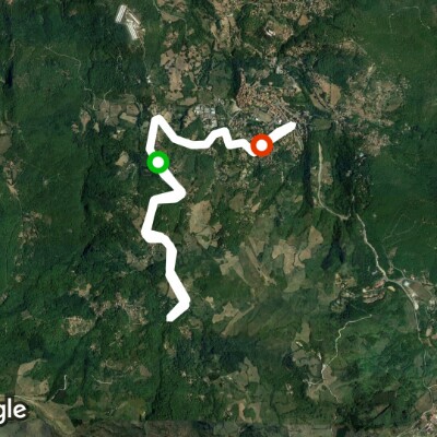 Arcidosso walking route map in Bagnoli