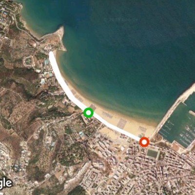 Waterfront Europe walking route map in Vieste
