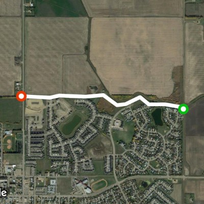 Morinville Nature Walk Sunshine Lake Estates walking route map in Legal