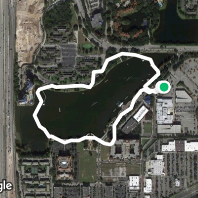 Crane's Roost Park walking route map in Casselberry