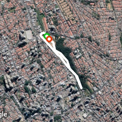 Mayan Grove walking route map in Guarulhos