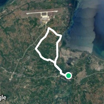 Laguindingan Airport Via Lanao Alubijid walking route map in Laguindingan