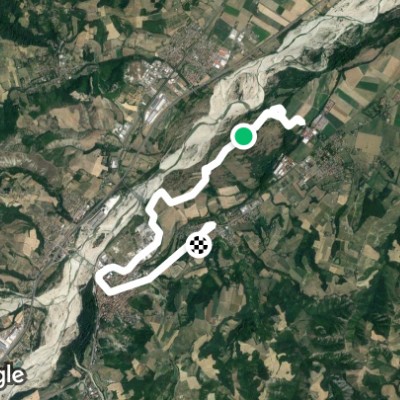 Regional River Park of the Taro walking route map in Ozzano Taro