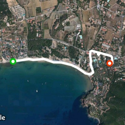 Lacona beach walking route map in Lacona