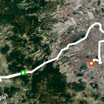 Work route walking route map in Ciudad de Mexico