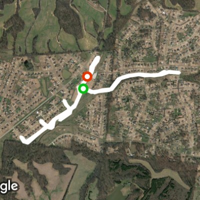 Atoka Greenway Trail walking route map in Atoka