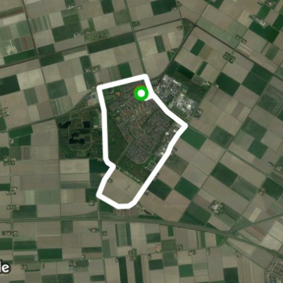 Swifterbant round walking route map in Swifterbant