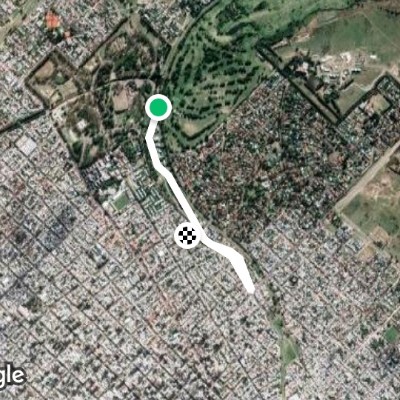 Sculpture Walk walking route map in Bahía Blanca