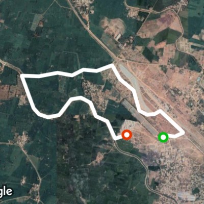 Ashish kumar walking route map in Venkatadri Palem