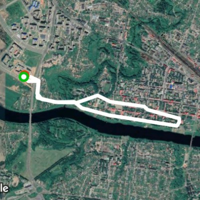 Freedom Square walking route map in Polack