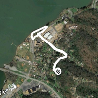 Civitan Park walking route map in Guntersville