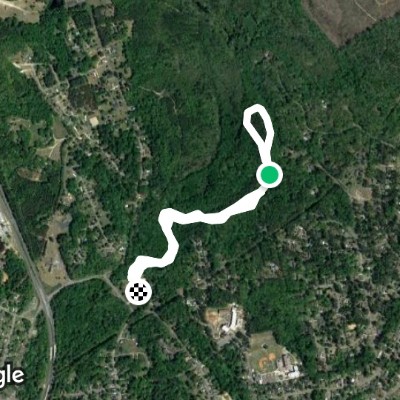 Hitchcock Creek walking route map in Rockingham