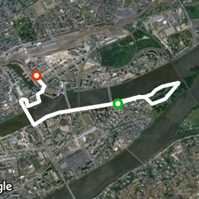 Crapa Park Nantes walking route map in Saint-Sébastien-sur-Loire