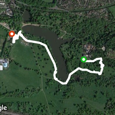 Fashion Park walking route map in Bearsted