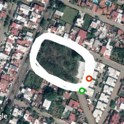 Laurel Park 2 walking route map in 1ra. Sección de Medio Monte