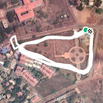 Jogger's Park Chicalim walking route map in Chicalim