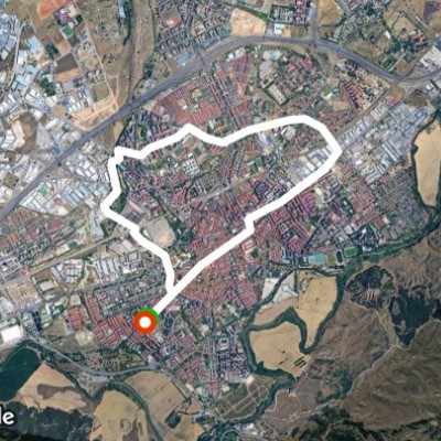 Catholic kings Magna 9km walking route map in Alcala de Henares