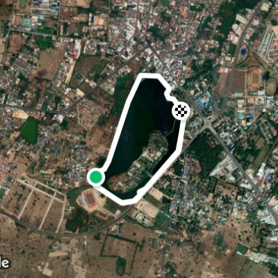 Huai Nam Kham Reservoir walking route map in Mueang Tai