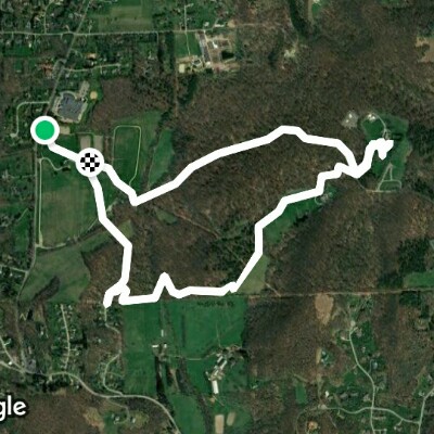 Hartwood Acres walking route map in Cheswick
