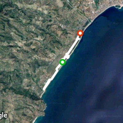 Roccelletta ... Squillace passing through the pine forest walking route map in Villaggio Le Roccelle