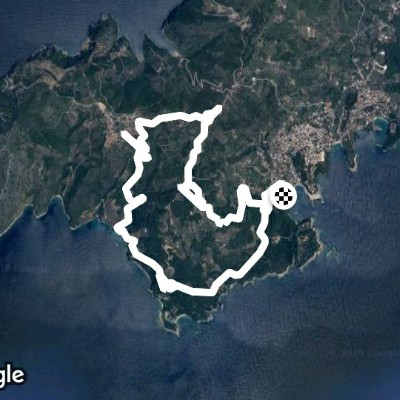 Patitiri - Old Village - Megalo Mourtia - Alonisso walking route map in Patitiri