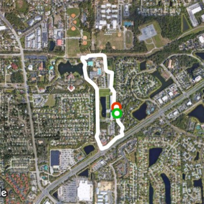 City Center Municipal Complex walking route map in Port Orange