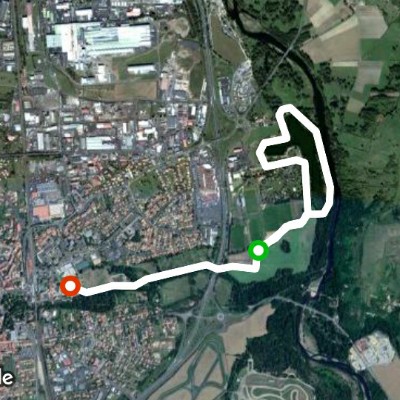 Pool of the farmhouse walking route map in Brenat