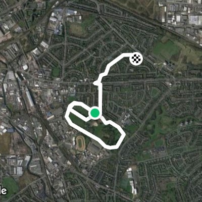 East Park walking route map in Bilston
