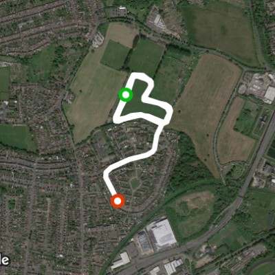 5km Park sunbury walking route map in Feltham