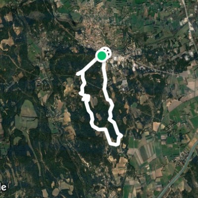 Chemin du Pont-de-Rhaud at the beer mill walking route map in Grans