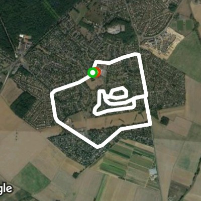 City walking route map in Mennecy