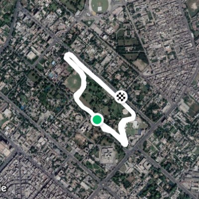 Jinnah garden walking route map in Faisalabad