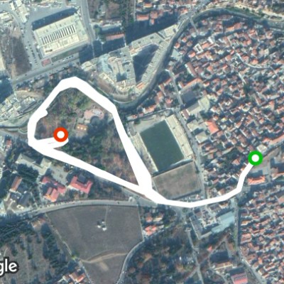 City Park - Prizren walking route map in Prizren