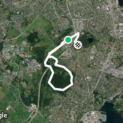 Sørmarka walking route map in Stavanger