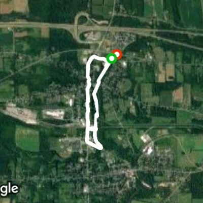 Manchester loop walking route map in Shortsville