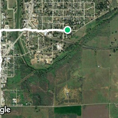 East Adams Street walking route map in Pleasanton