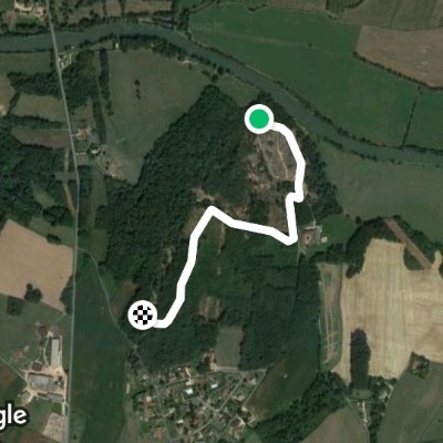 Sermoyer Dunes walking route map in Ratenelle